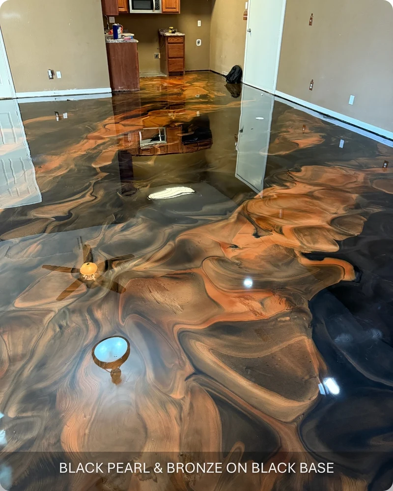 Metallic Epoxy Flooring finish example